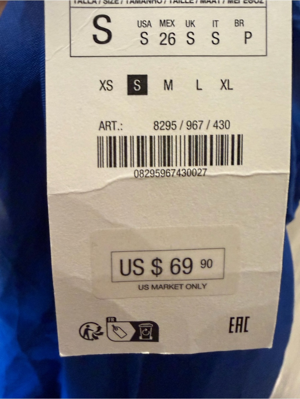 Zara Blue Halter Maxi Dress with Tie Waist - Picture 12 of 12